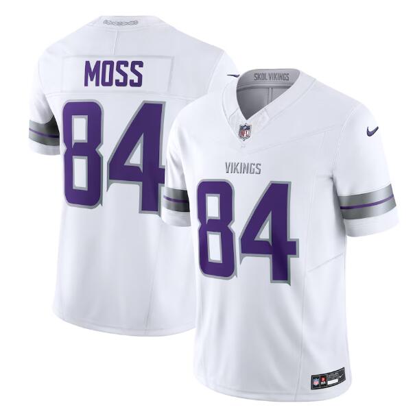 Men's Minnesota Vikings #84 Randy Moss White 2024 F.U.S.E. Winter Warrior Limited Stitched Football Jersey